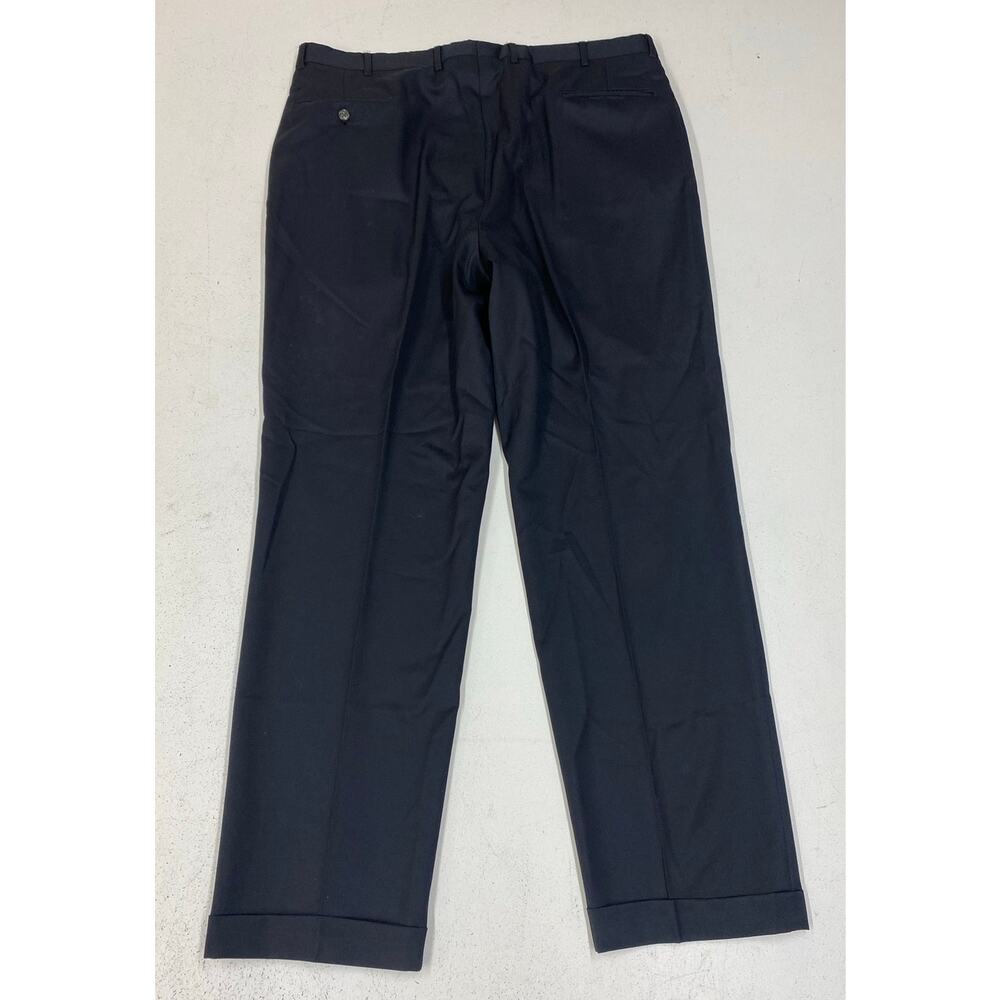 VTG 90s Tommy Hilfiger solid black pleated 3-button dress pants blazer suit 46L - Picture 8 of 8